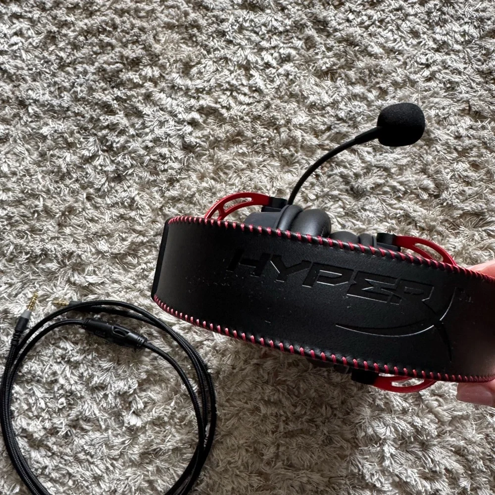 HyperX Cloud Alpha Gaming Headset – Black & Red Wired Headphones with Mic